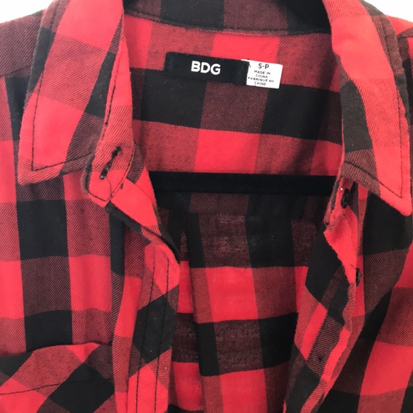 Urban Outfitters BDG Red Ombré Plaid Shirt - Picture 2 of 3